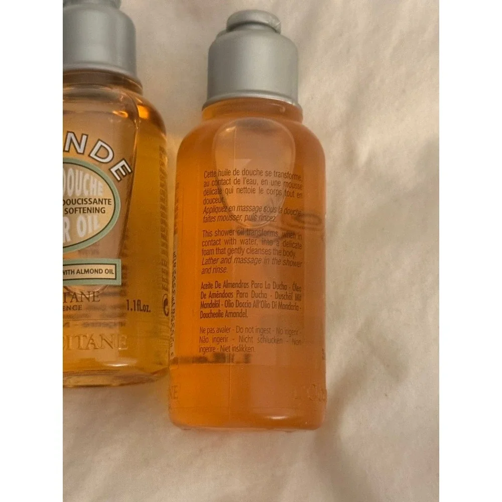 L'Occitane Almond Shower Oil Travel Size 35 mL Lot of 3 Amande Bath Body